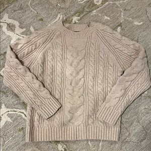 Rachel Zoe womens Cable Knit Sweater - Cream